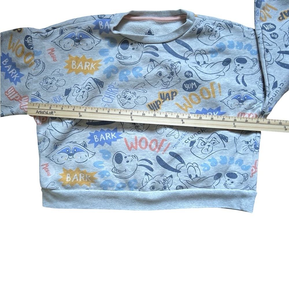 Disney Parks Dog Print Sweatshirt XS – Pre-Loved Cozy Pullover - Picture 5 of 7